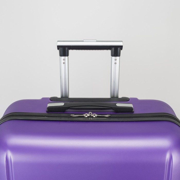 Чемодан большой на молнии 28", 1 отдел, 4 колеса, кодовый замок, цвет фиолетовый