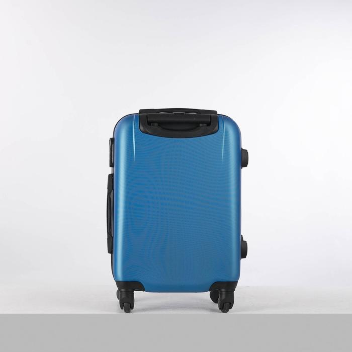 Чемодан малый на молнии 20", 1 отдел, 4 колеса, кодовый замок, цвет голубой