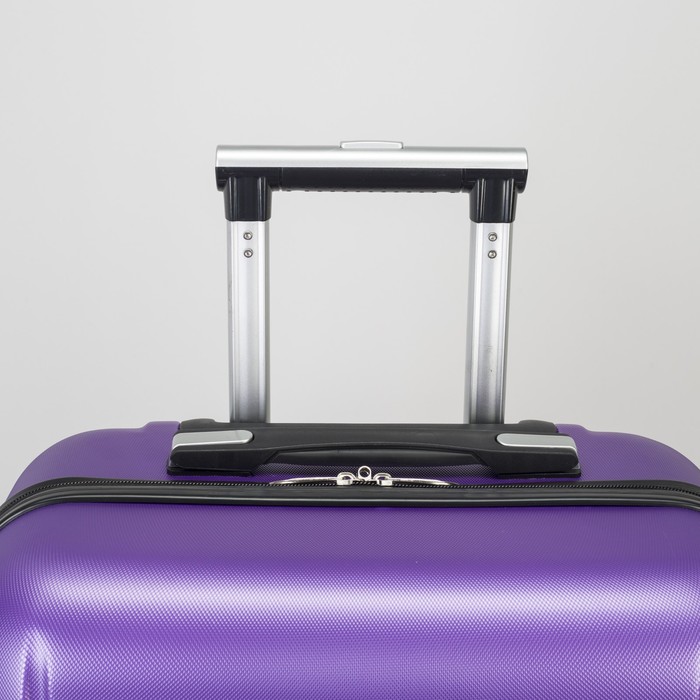 Чемодан средний на молнии 24", 1 отдел, 4 колеса, кодовый замок, цвет фиолетовый