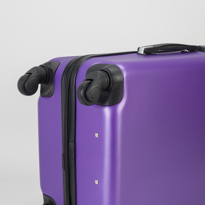 Чемодан средний на молнии 24", 1 отдел, 4 колеса, кодовый замок, цвет фиолетовый