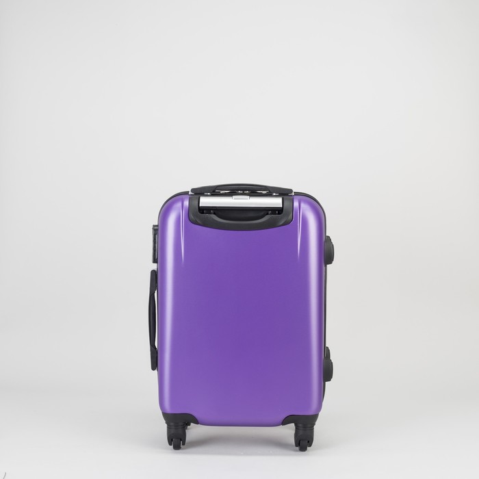 Чемодан малый на молнии 20", 1 отдел, 4 колеса, кодовый замок, цвет фиолетовый