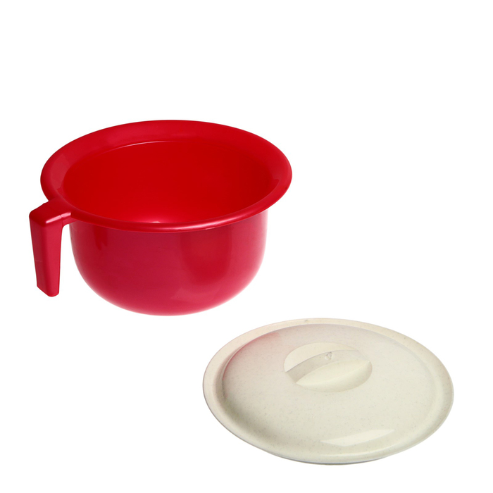 Горшок детский с крышкой, цвет красный