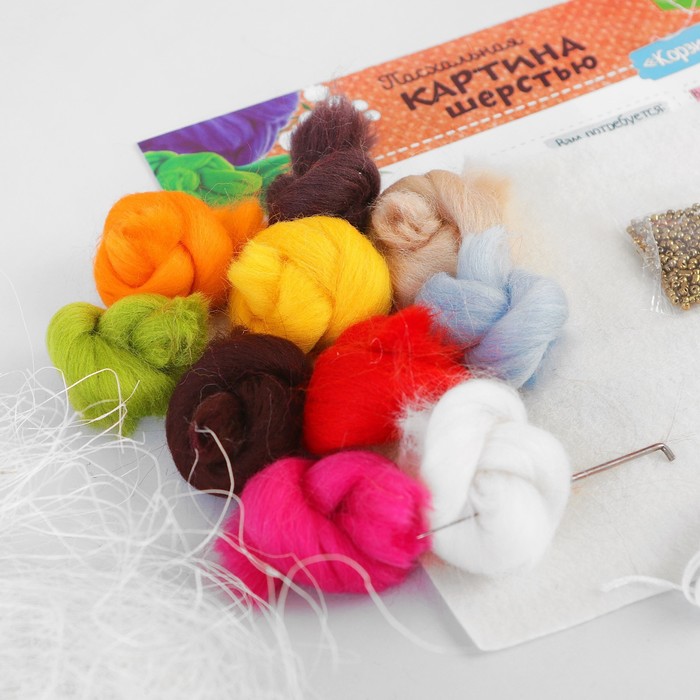 Пасхальная живопись шерстью "Кулич"