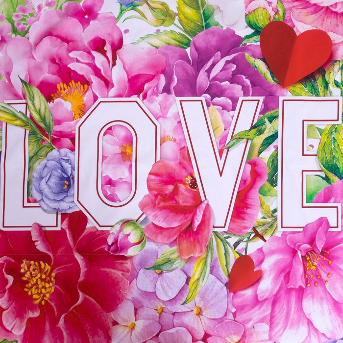 Постельное бельё "Этель" 1.5 сп LOVE 143*215 см,150*214 см, 50*70+3 - 2 шт ранфорс 111 г/м2