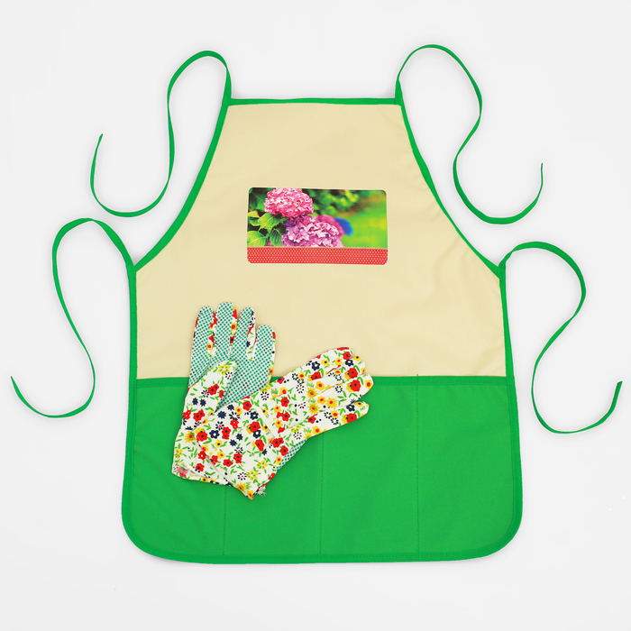 Набор "От всей души" садовый фартук, перчатки