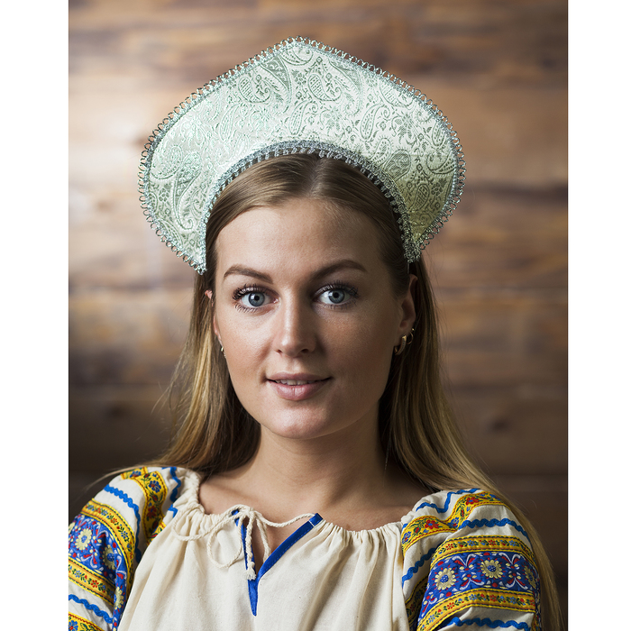 Кокошник "Гламур", цвет серебро