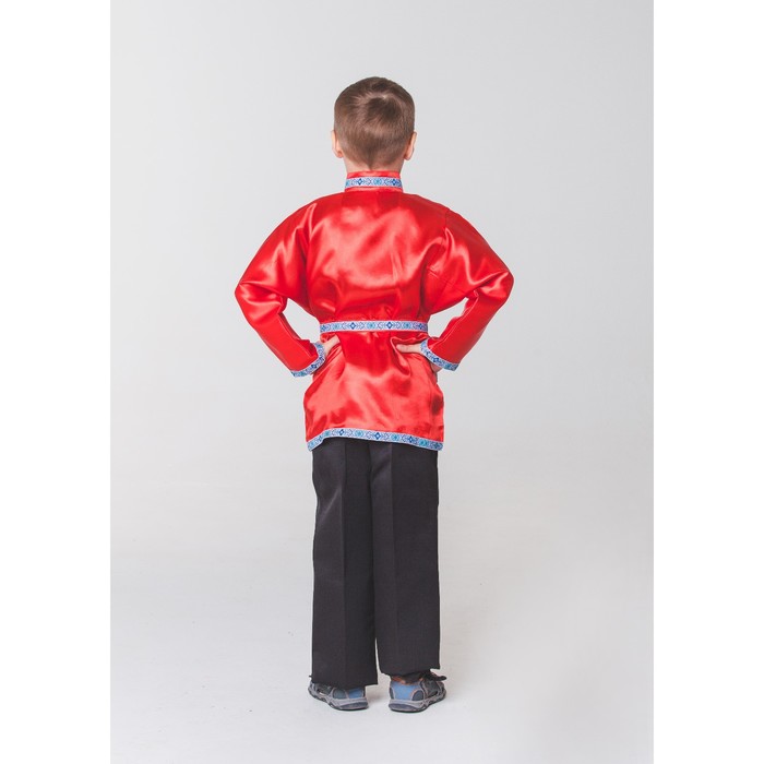 Косоворотка "Дмитрий", цвет красный, тесьма МИКС, рост 134-140 см