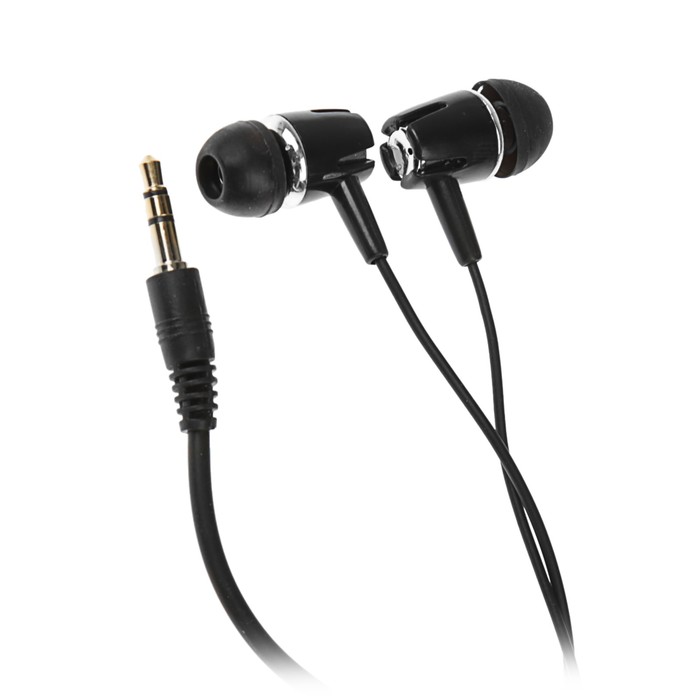 Наушники Luazon вакуумные, блестящий корпус, круглый утолщённый провод, МИКС