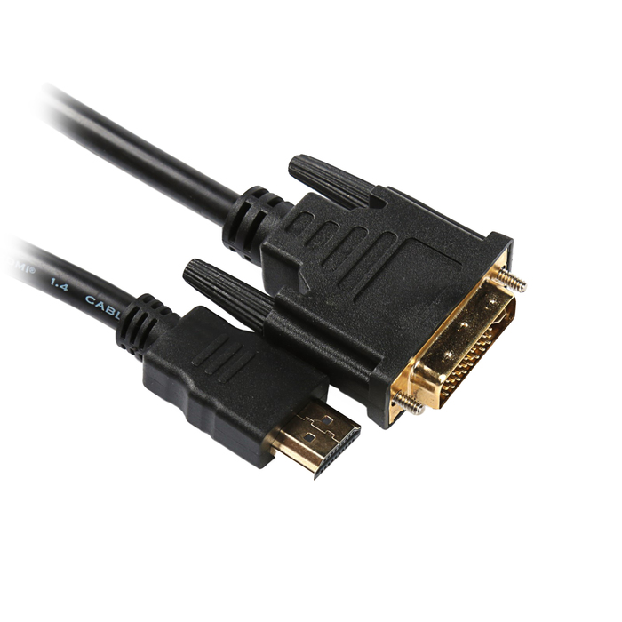 Кабель HDMI - DVI, 1,8 м, чёрный