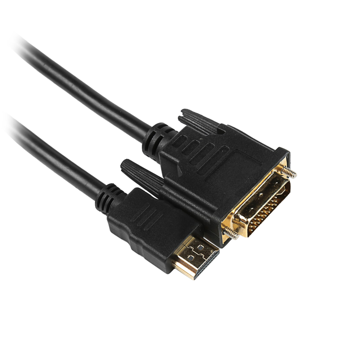 Кабель HDMI - DVI, 3 м, чёрный