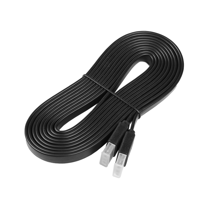 Кабель HDMI - HDMI, 3 м, плоский, чёрный