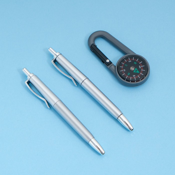 Набор подарочный 3в1 (2 ручки, карабин-компас) набор подарочный 3в1 2 ручки карабин компас