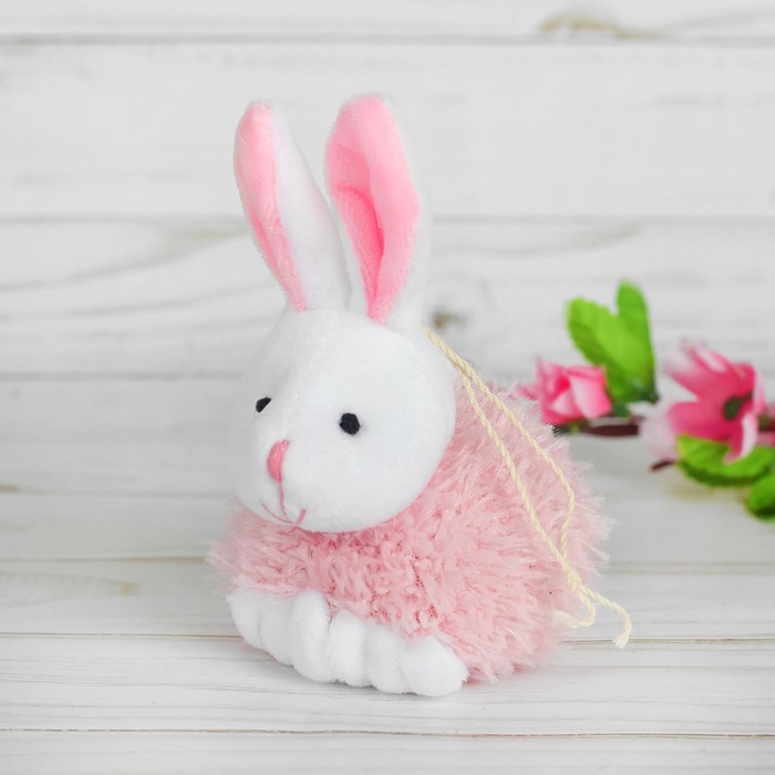 Мягкая игрушка-подвеска "Заинька" с лапками, цвета МИКС