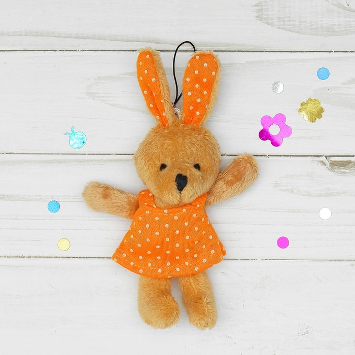 Мягкая игрушка-подвеска "Заинька" виды и цвета МИКС