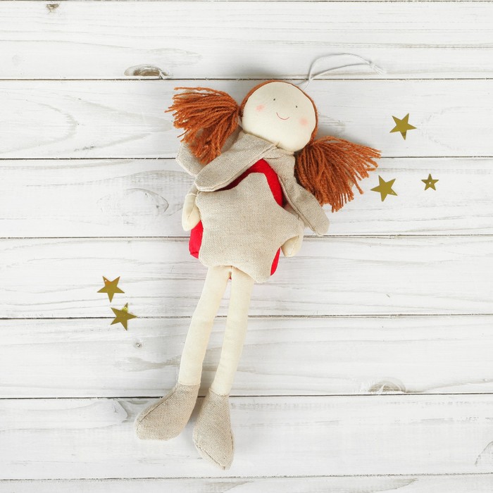 Мягкая игрушка-подвеска "Ангел-куколка", игрушка в ручках, цвета МИКС