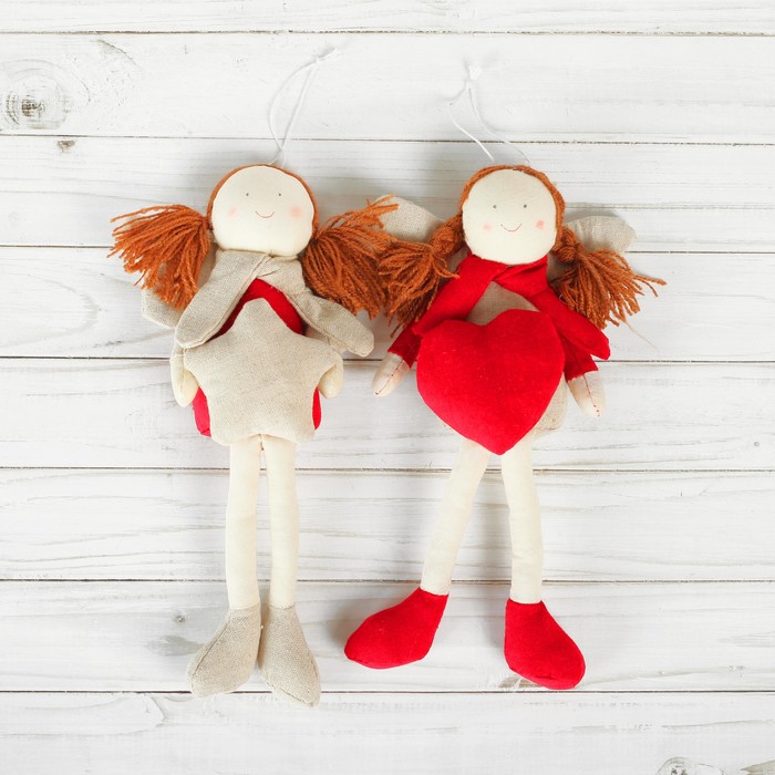 Мягкая игрушка-подвеска "Ангел-куколка", игрушка в ручках, цвета МИКС