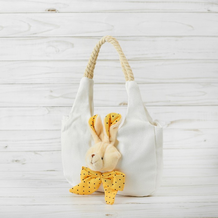 Сумочка "Заинька" бант в крапинку, цвета МИКС