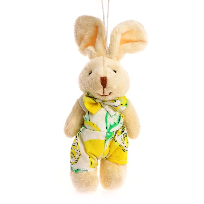 Мягкая игрушка-подвеска "Зайка на курорте" цвета и виды МИКС