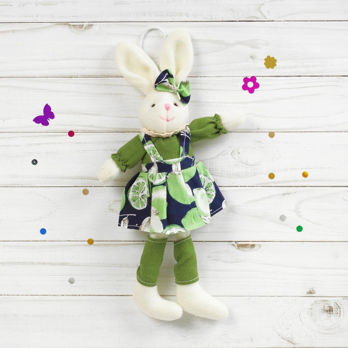 Мягкая игрушка-подвеска "Лесной зайка" виды МИКС