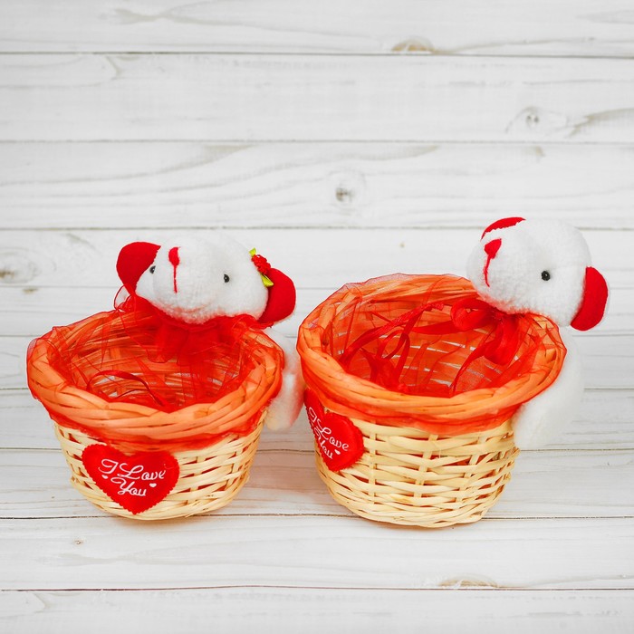 Конфетница "Мишутка" с сеткой, 250 г, виды МИКС