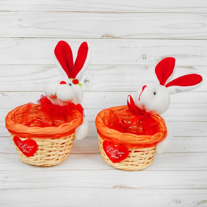 Конфетница "Заинька" с сеткой, 250 г, виды МИКС