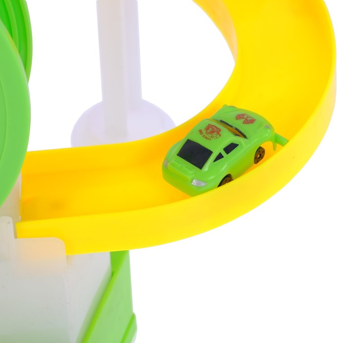 Автотрек "Парк аттракционов", работает от батареек, свет и звук