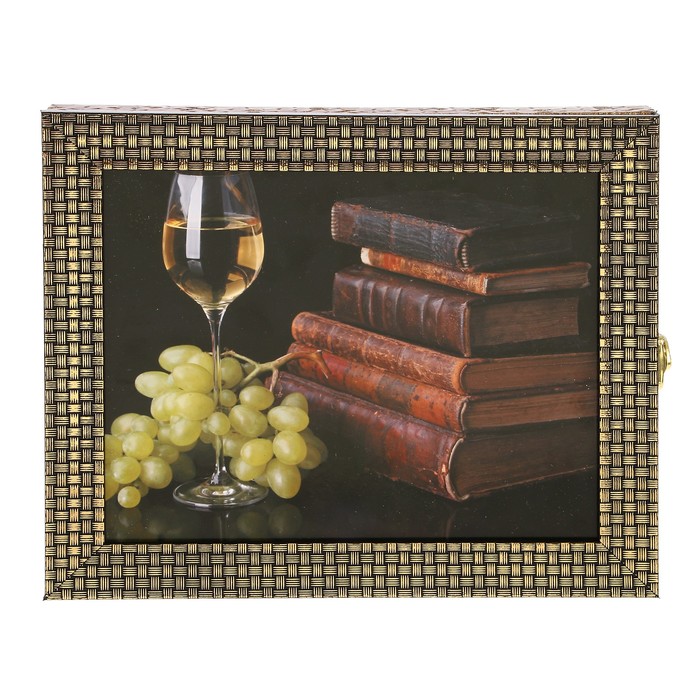 Ключница  "Вино и виноград" багет 24х29х5 см