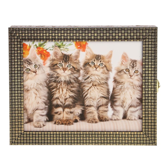 Ключница "Полосатые котята" багет 24х29х5 см