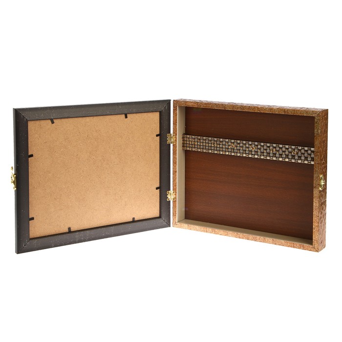 Ключница "Букет красных пионов" багет 24х29х5 см