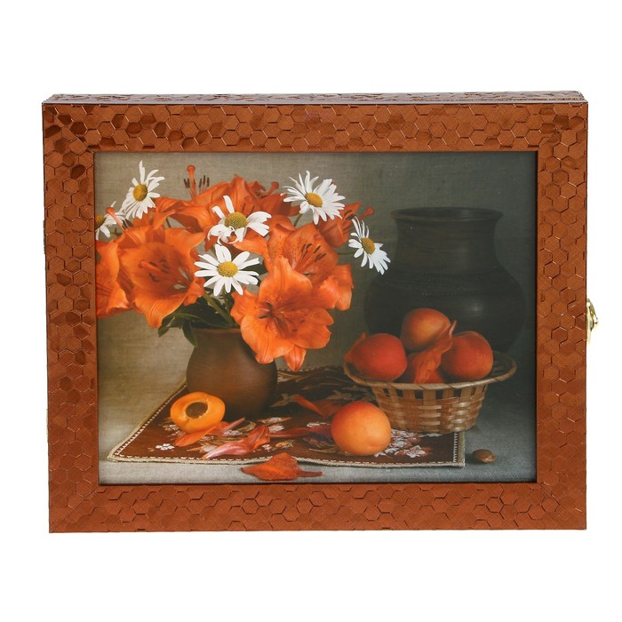 Ключница  "Цветы и фрукты" багет  24х29х5 см