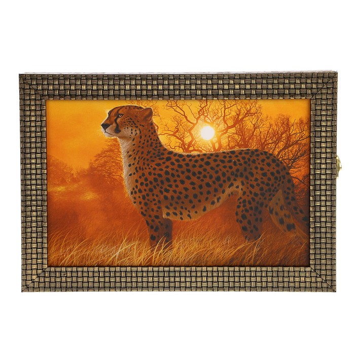 Ключница "Леопард" багет 24х34х5 см