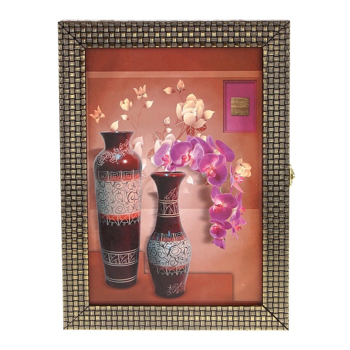 Ключница "Вазы с цветами" багет 24х34х5 см