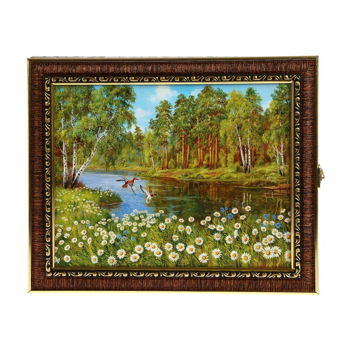 Ключница  "Ромашки вдоль берега" багет Я8 24х29х5 см