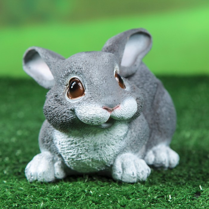 Садовая фигура "Зайчик малый" серая, 12*13*21 см
