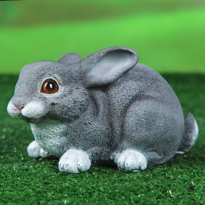 Садовая фигура "Зайчик малый" серая, 12*13*21 см