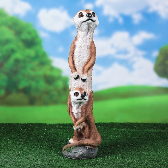 Садовая фигура "Два суриката"