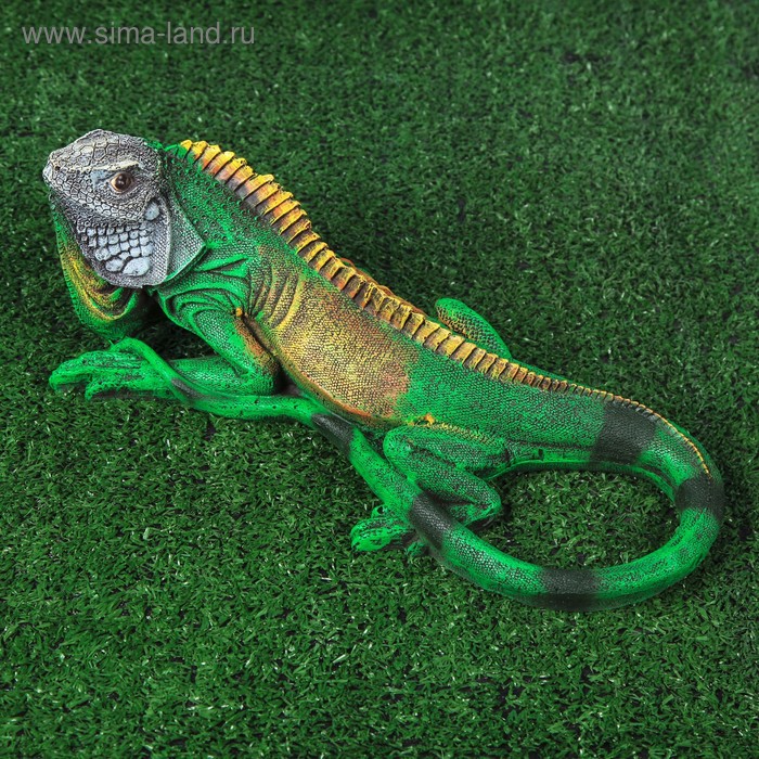 

Садовая фигура "Игуана", зелёная, полистоун, 32х13х12 см