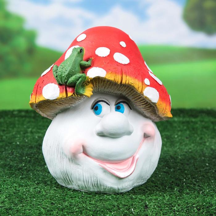 Садовая фигура "Мухомор с жабой"