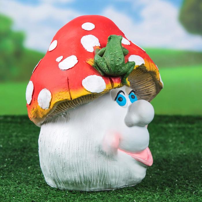 Садовая фигура "Мухомор с жабой"