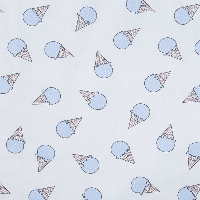 Комплект в кроватку ПРЕМИУМ Мороженки, 22 предмета, цв гол/бирюза, бязь