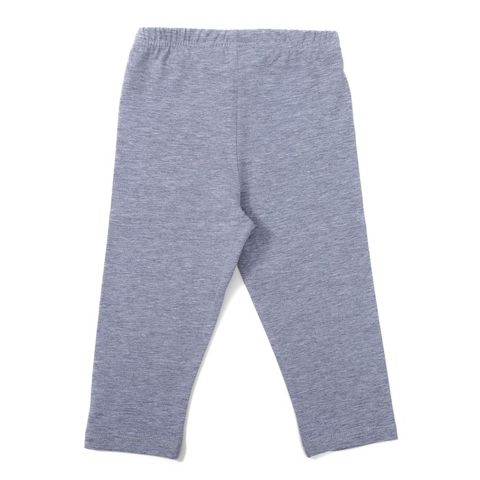 Бриджи для девочки, рост 122 см, цвет серый меланж