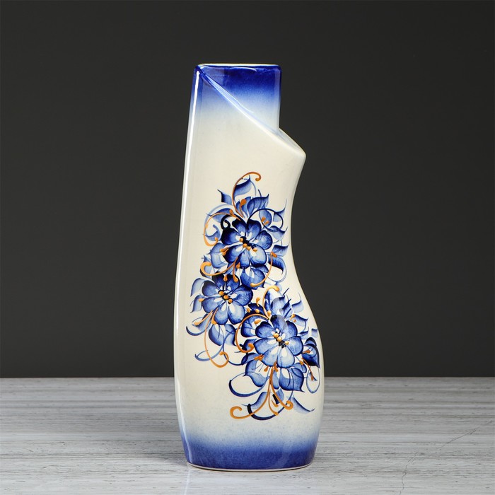 Ваза "Лагуна" гжель