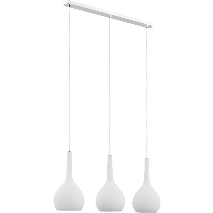 Люстра подвес VETRO WHITE 3x60Вт E27 хром 63x110см