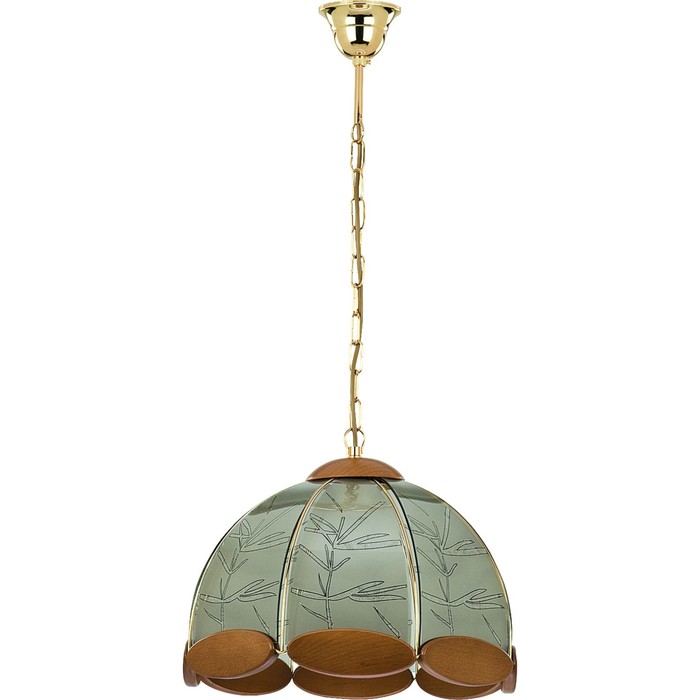 Светильник BAMBUS 1x60Вт E27 золото бук 32x32x65см