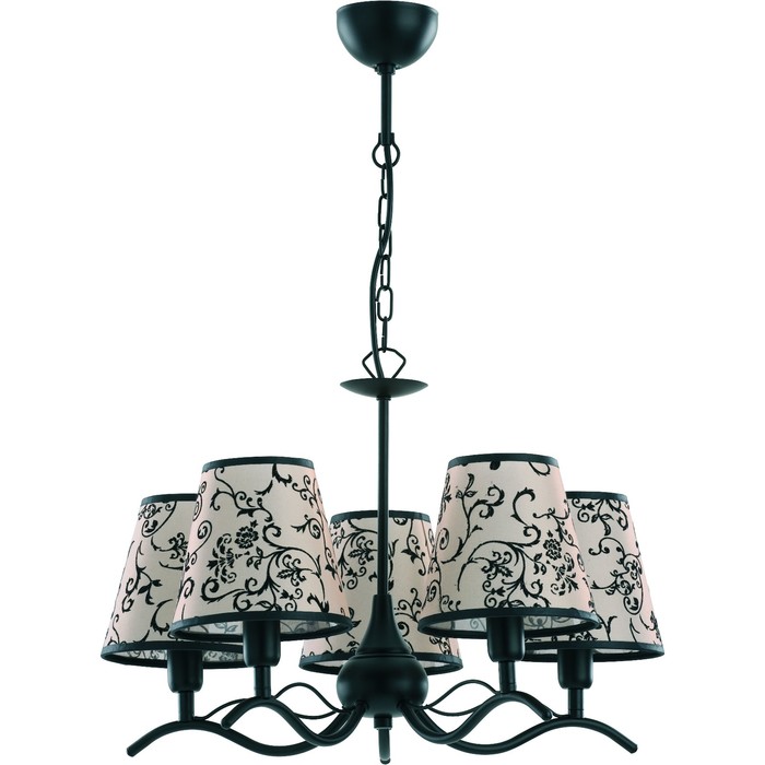 Люстра подвесная WIKTORIA 5x40Вт E14 венге 50x50x60см