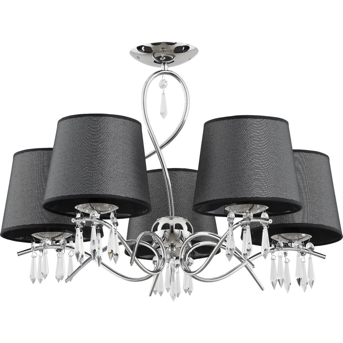 Люстра потолочная BARON 5x40Вт E14 хром 66x66x45см