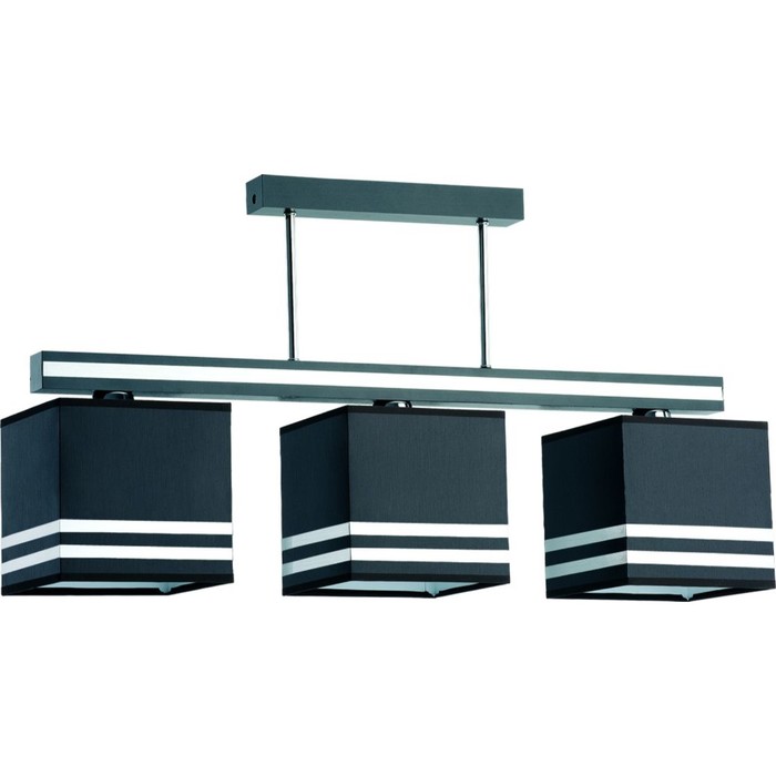 Люстра потолочная MOCCA 3x60Вт E27 венге, хром 73x38см