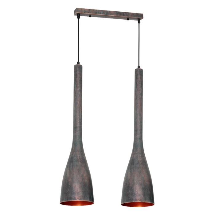 Светильник ALUMI 2 2x60Вт E27 серый с патиной 35x15x100см