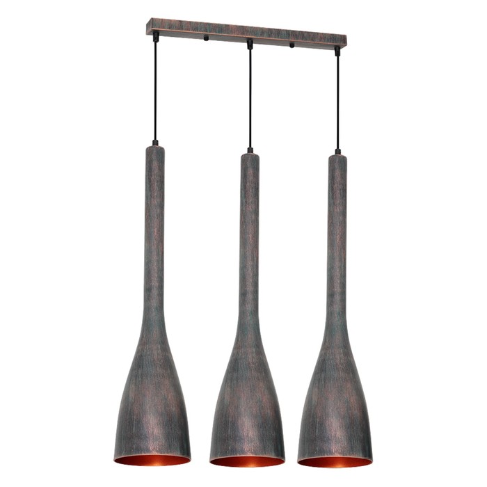 Светильник ALUMI 2 3x60Вт E27 серый с патиной 55x15x100см