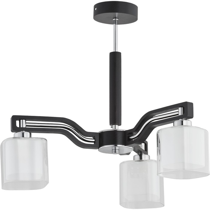 Люстра потолочная CONSUL VENGE 3x40Вт E14 хром, венге 47x47x43см